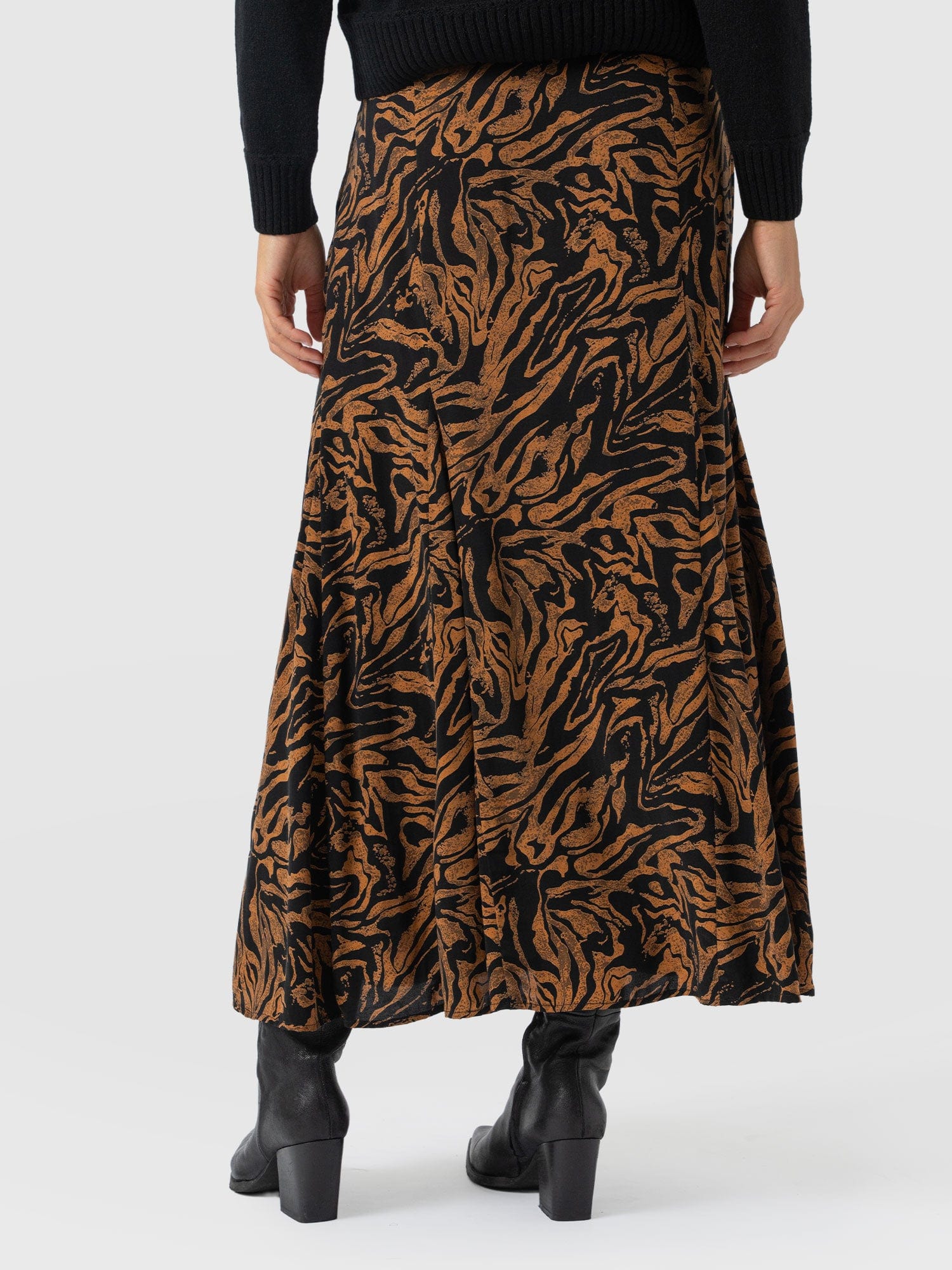 Audrey Skirt - Brown Zebra - Women's Skirts | Saint + Sofia® USA