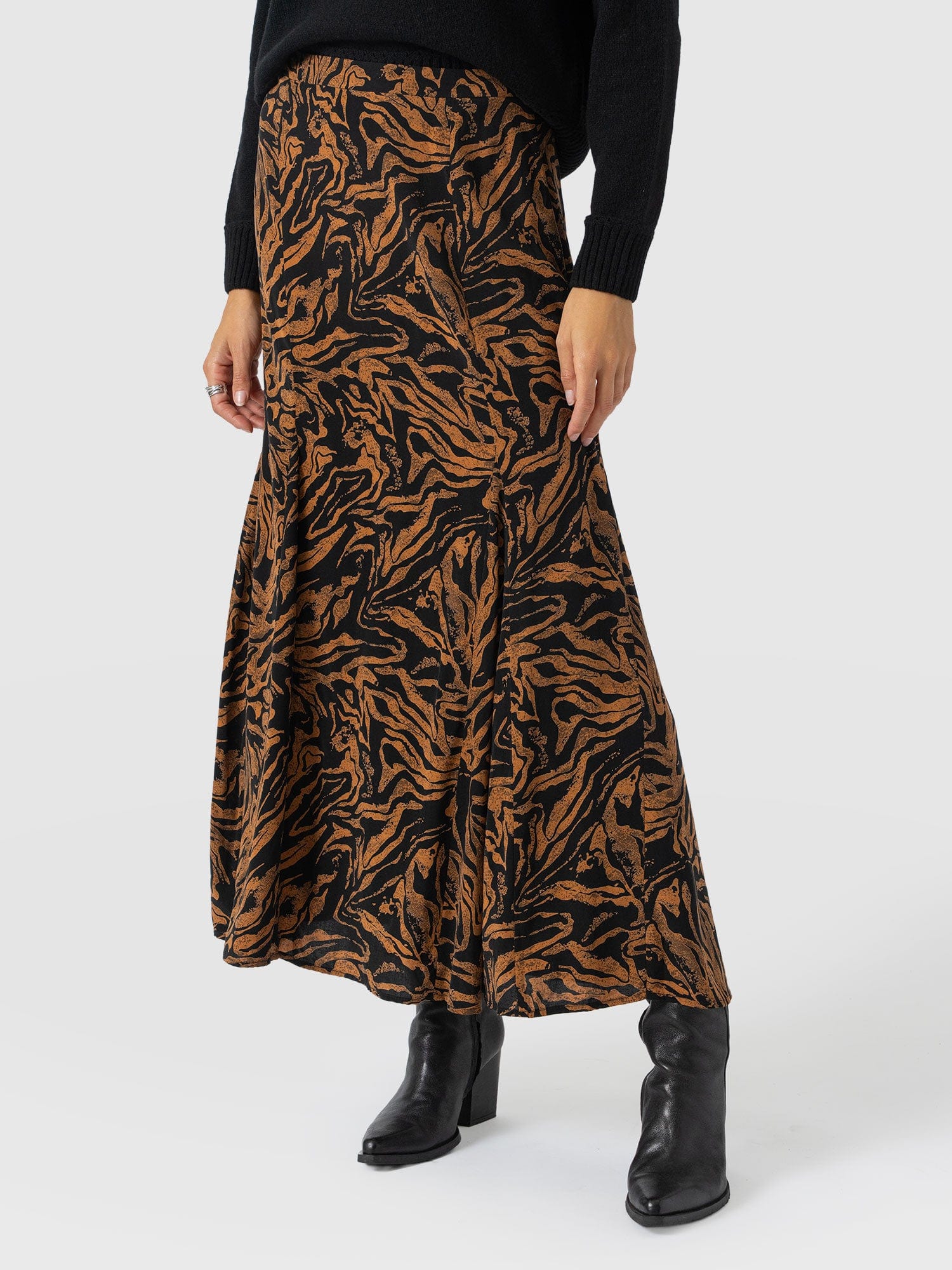 Audrey Skirt - Brown Zebra - Women's Skirts | Saint + Sofia® USA