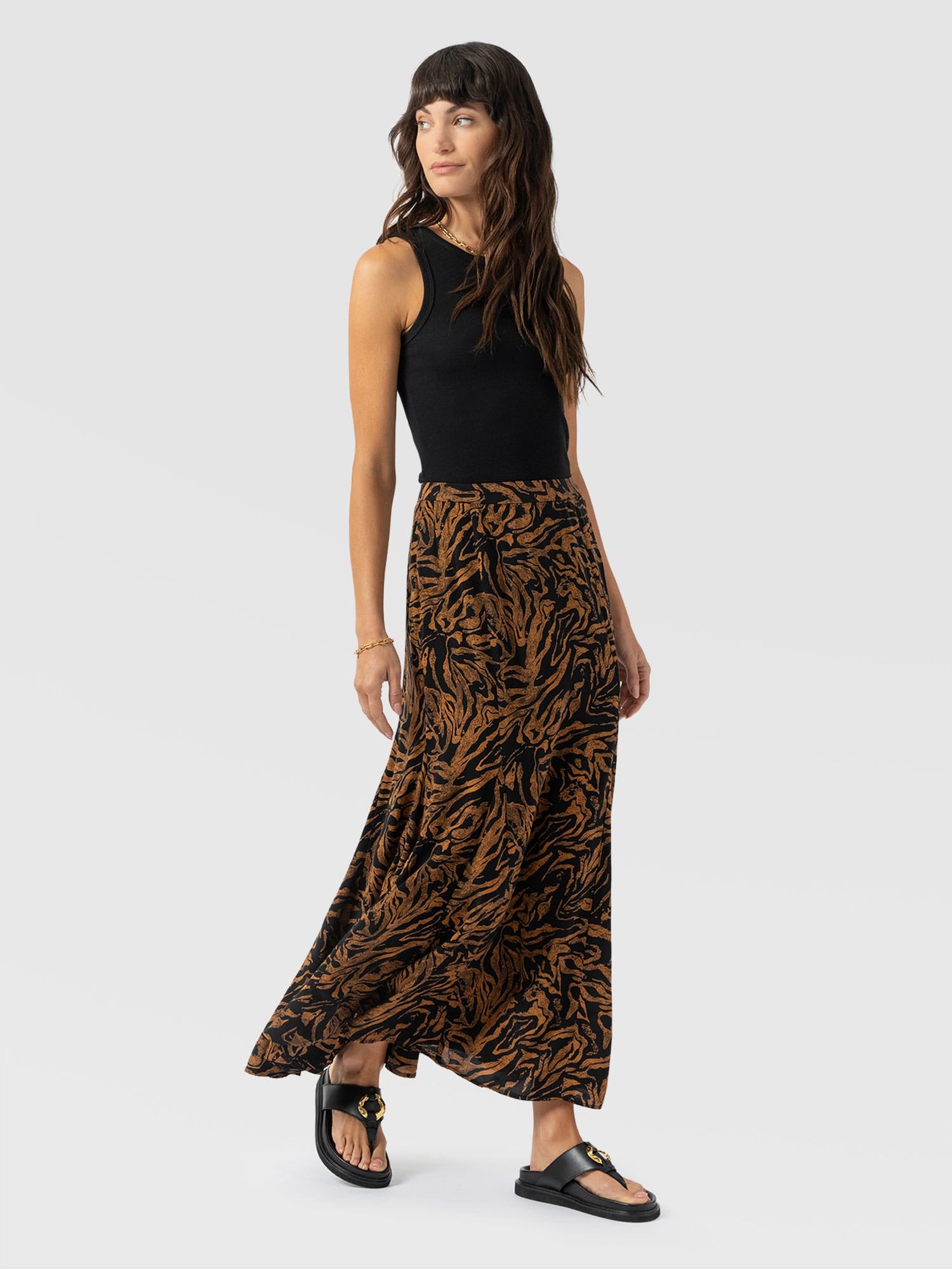 Audrey Skirt - Brown Zebra - Women's Skirts | Saint + Sofia® USA
