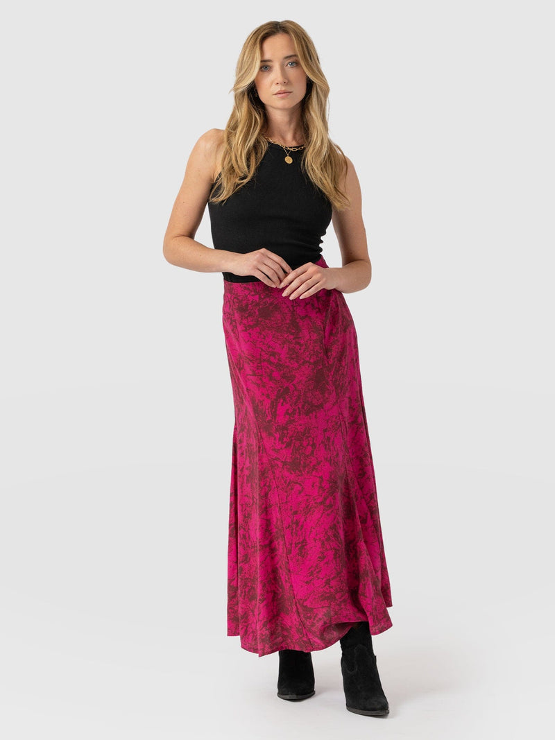 Audrey Skirt Pink Marble - Women's Skirts | Saint + Sofia® US