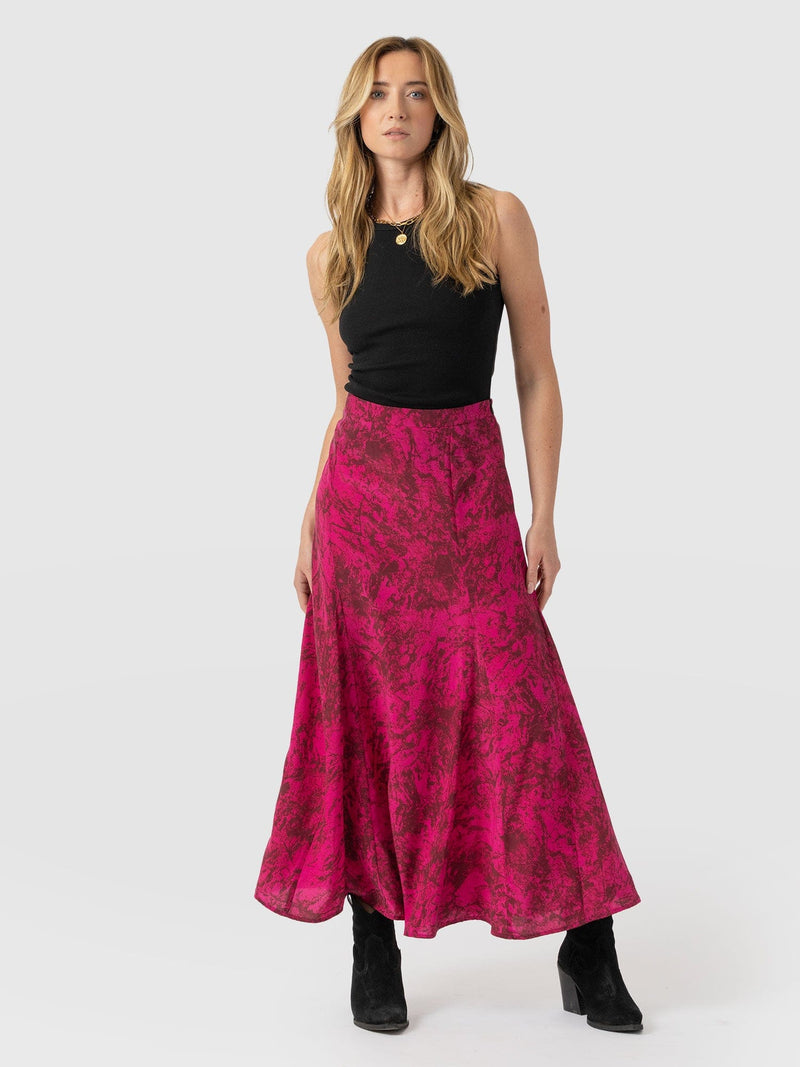 Audrey Skirt Pink Marble - Women's Skirts | Saint + Sofia® US