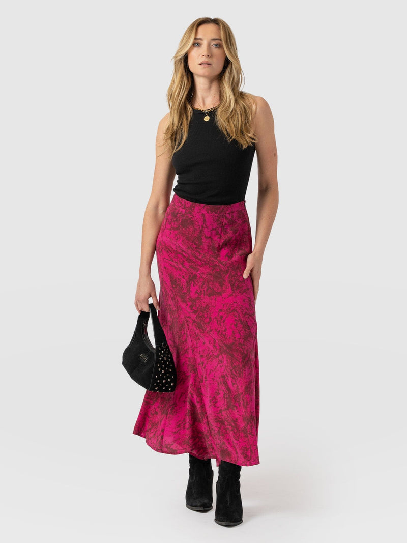 Audrey Skirt Pink Marble - Women's Skirts | Saint + Sofia® US