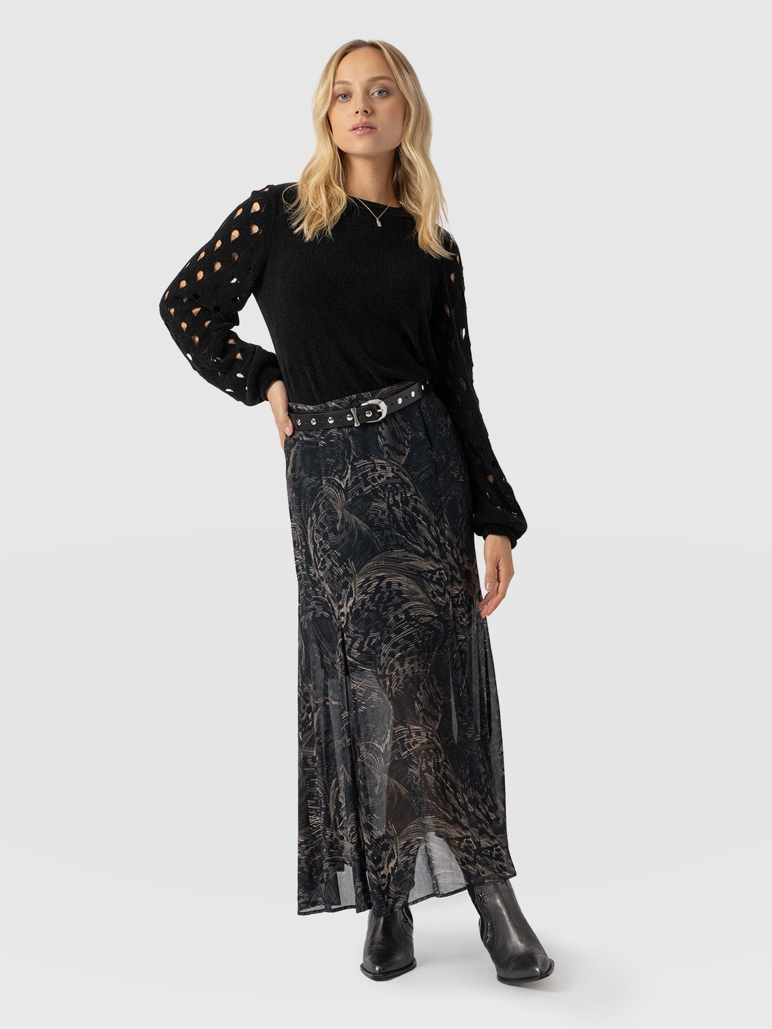 Audrey Skirt Spot Feather - Women's Skirts | Saint + Sofia® US