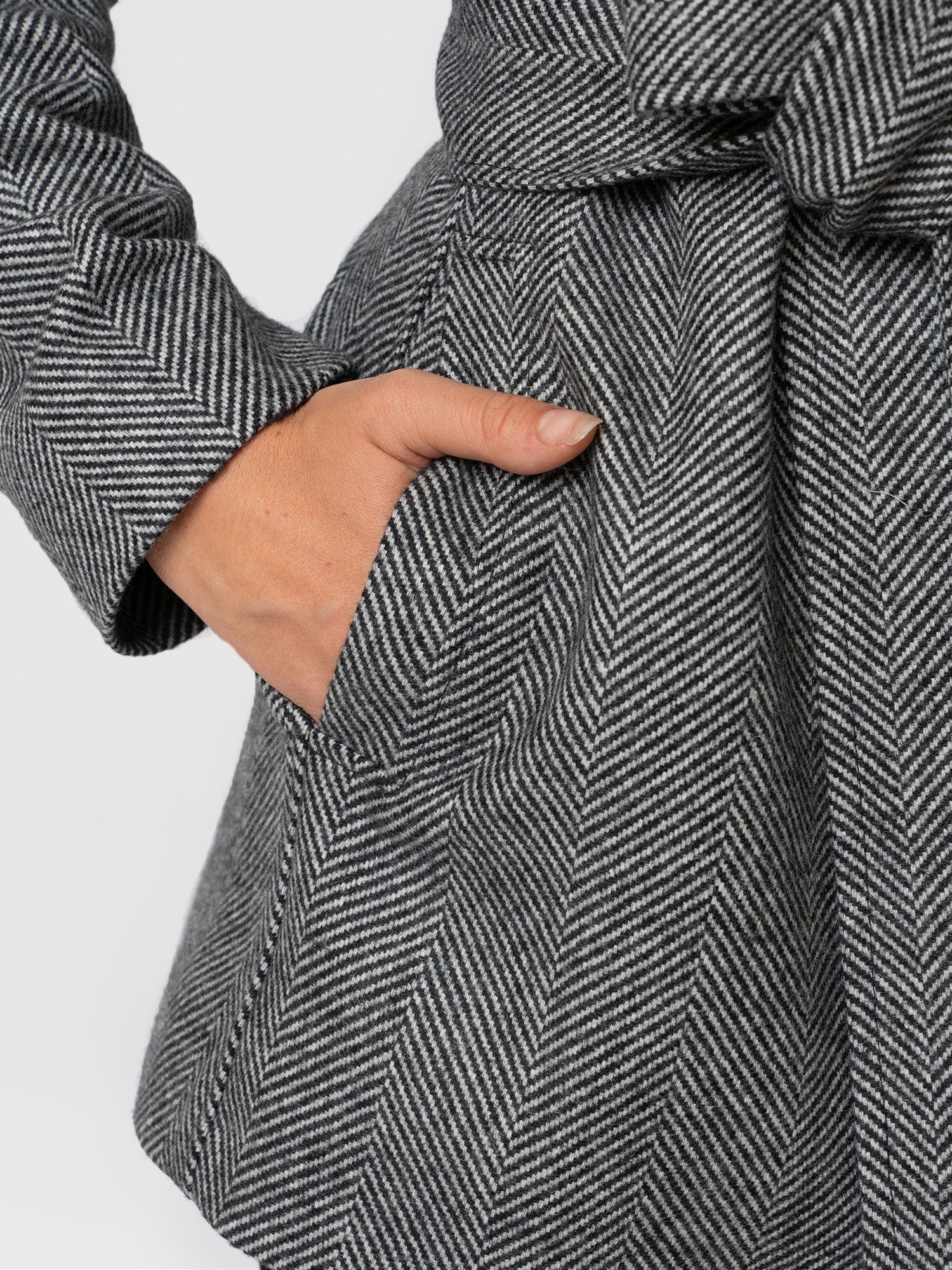 Audrey Wrap Coat Chevron - Women's Coats | Saint + Sofia® USA