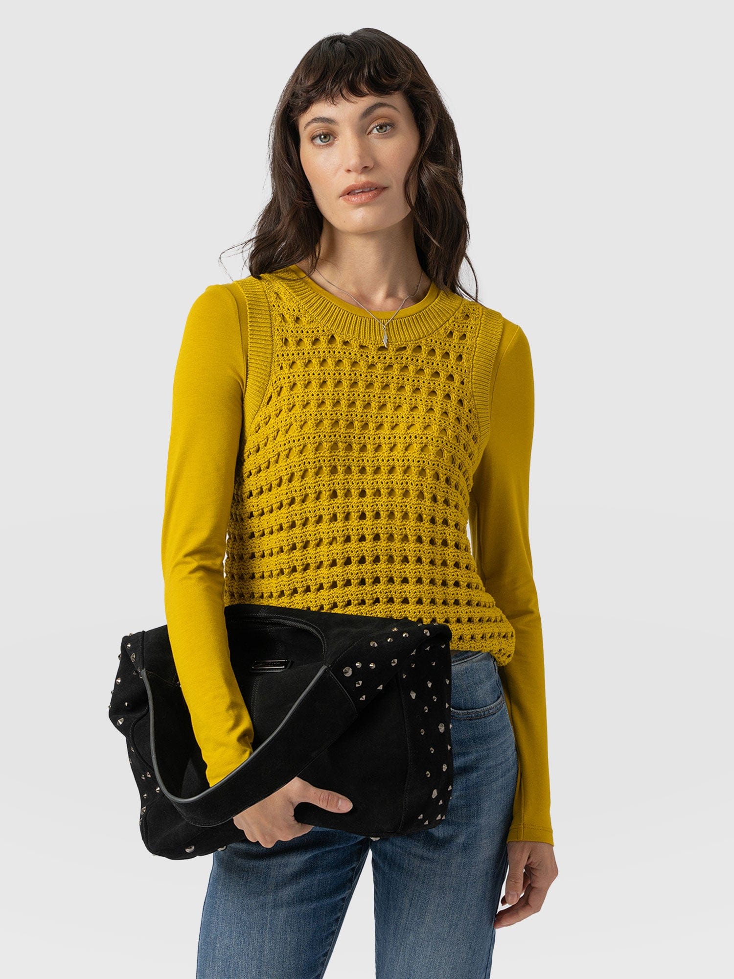 Austen Crew Neck Tee Long Sleeve Mustard - Women's T-Shirts | Saint + Sofia® US