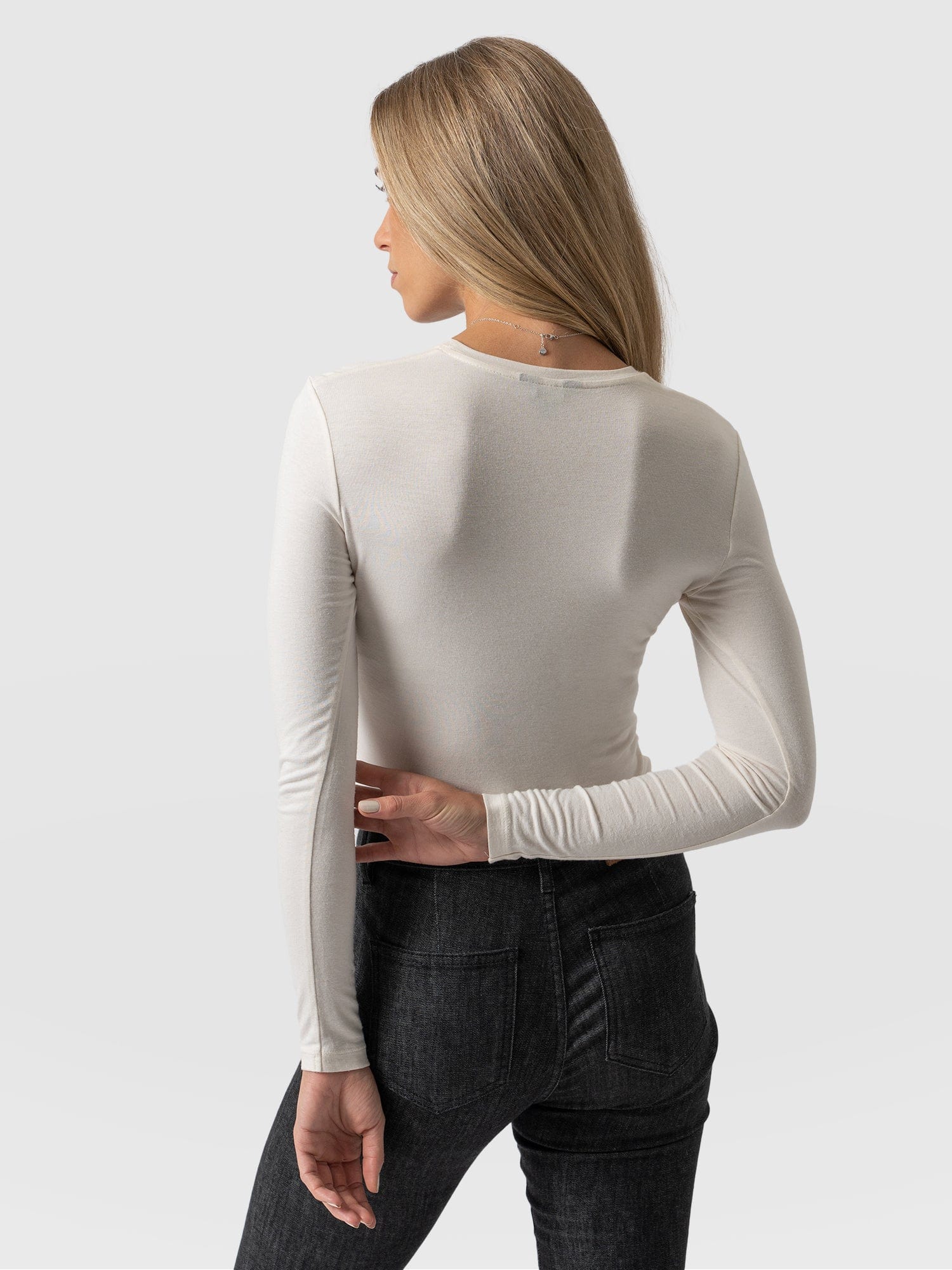 Austen Crew Neck Tee Cream - Women's T-Shirts | Saint + Sofia® US