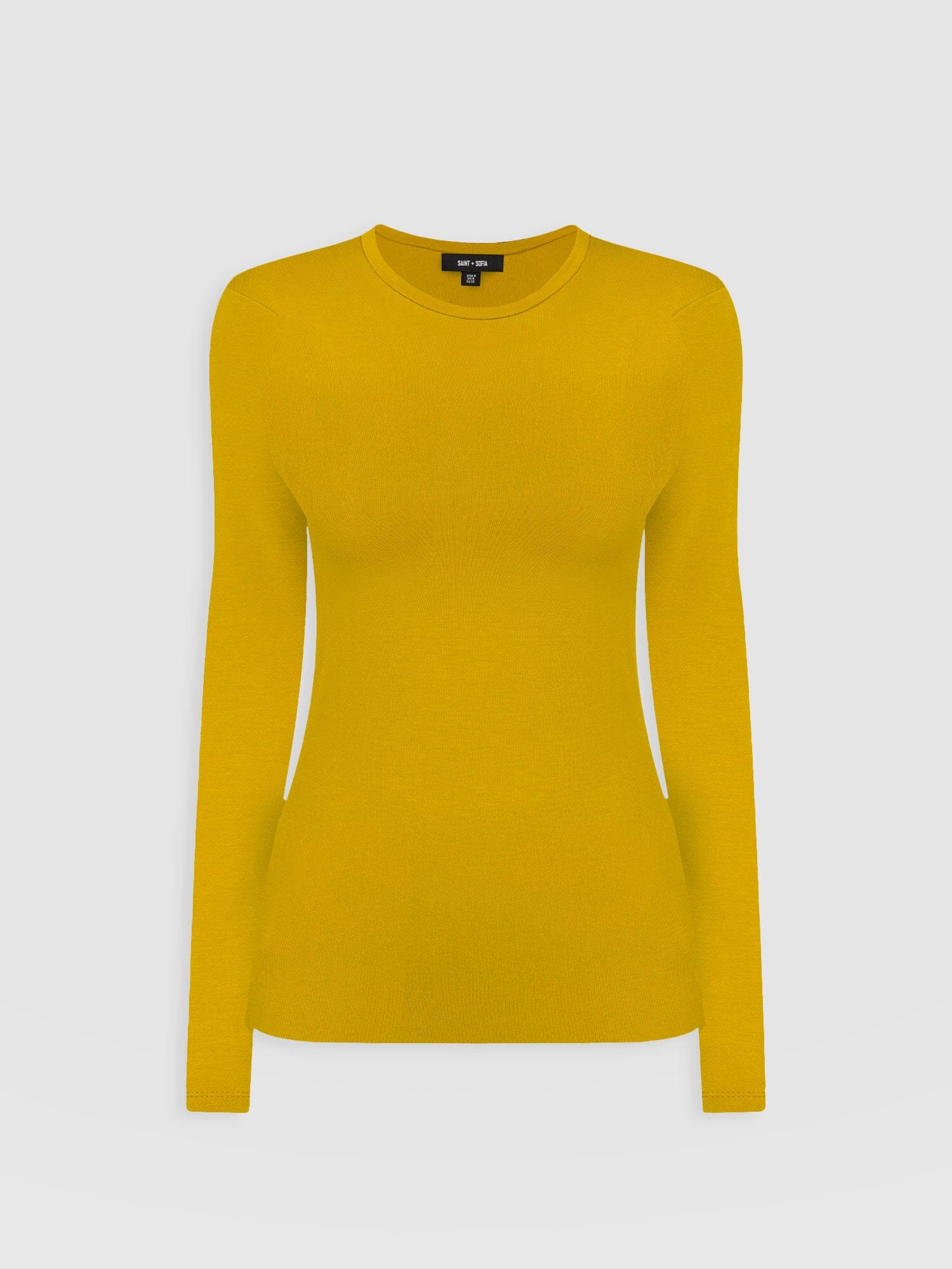 Austen Crew Neck Tee Long Sleeve Mustard - Women's T-Shirts | Saint + Sofia® US