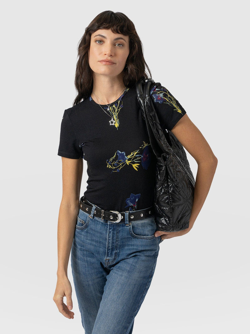 Austen Crew Neck Tee Short Sleeve - Blue Lily Gardens