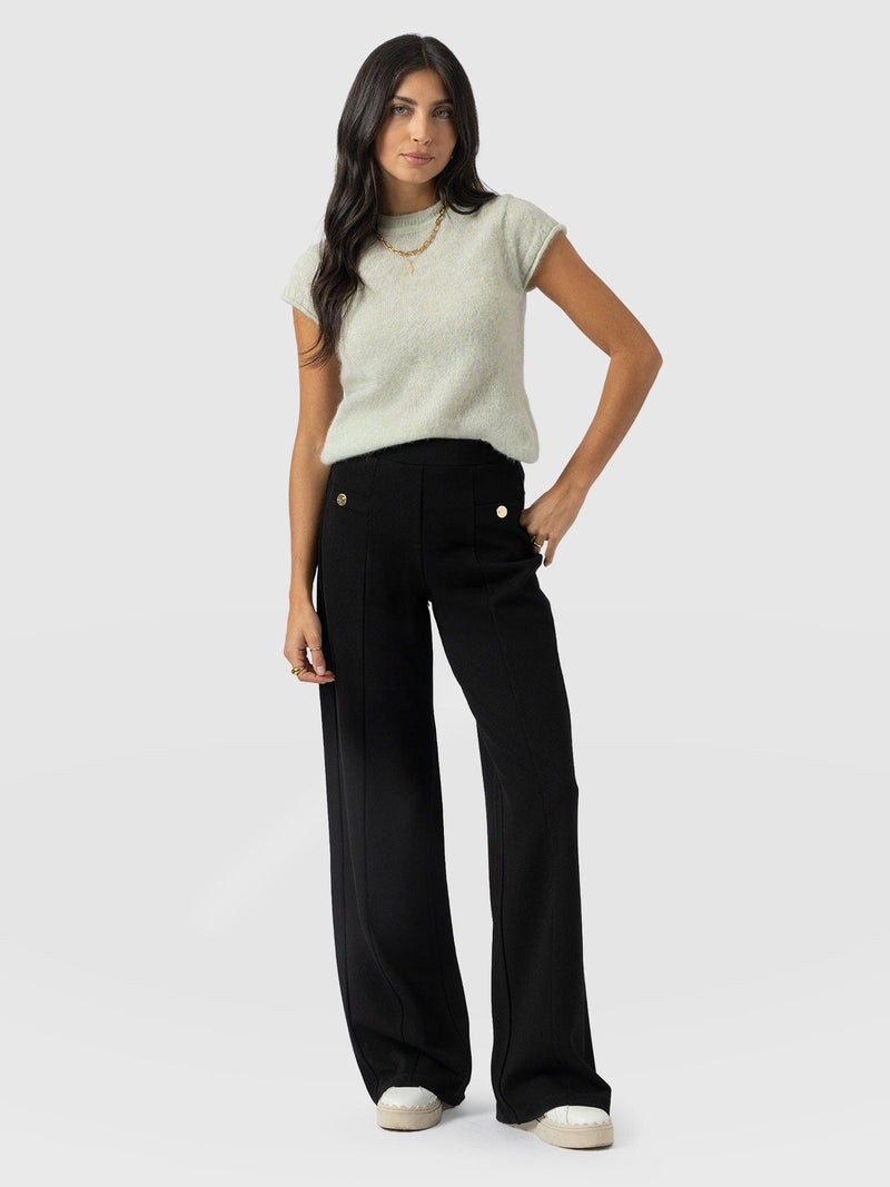 Averie Wide Leg Pant - Black Molten - Women's Pants | Saint and Sofia® USA