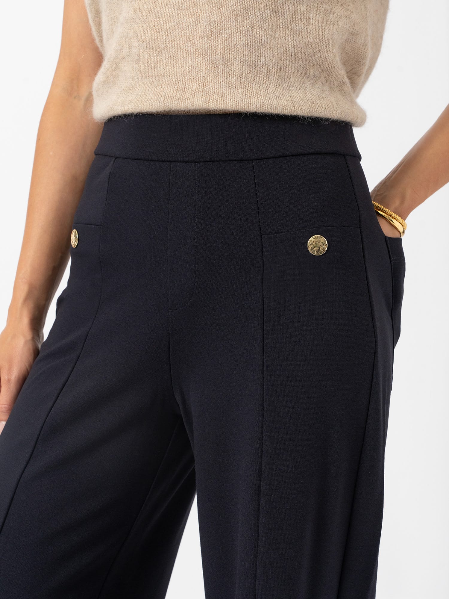 Averie Wide Leg Pant - Navy - Women's Pants | Saint and Sofia® USA