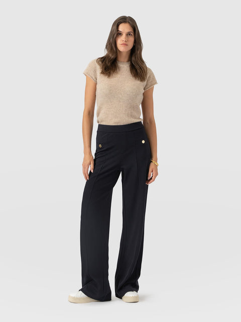 Averie Wide Leg Pant - Navy - Women's Pants | Saint and Sofia® USA