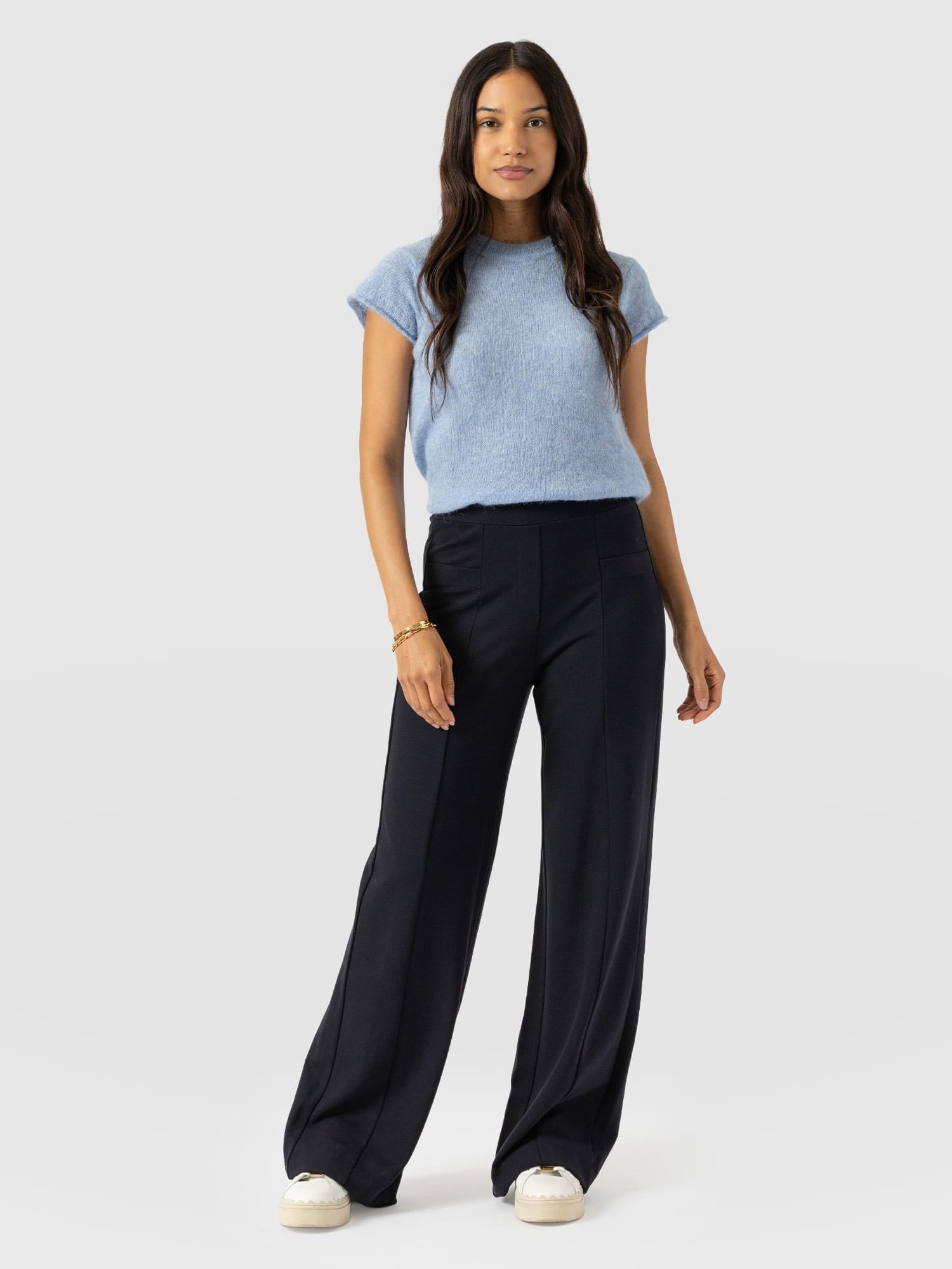 Averie Wide Leg Pant - Navy - Women's Pants | Saint + Sofia® USA