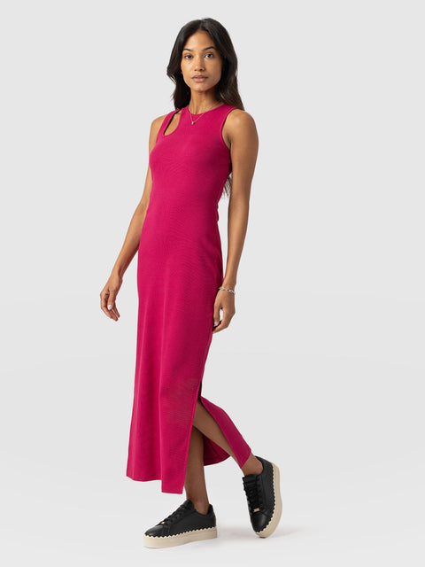 Axel Cut Out Dress - Fuchsia Pink - Women's Dresss | Saint + Sofia® USA