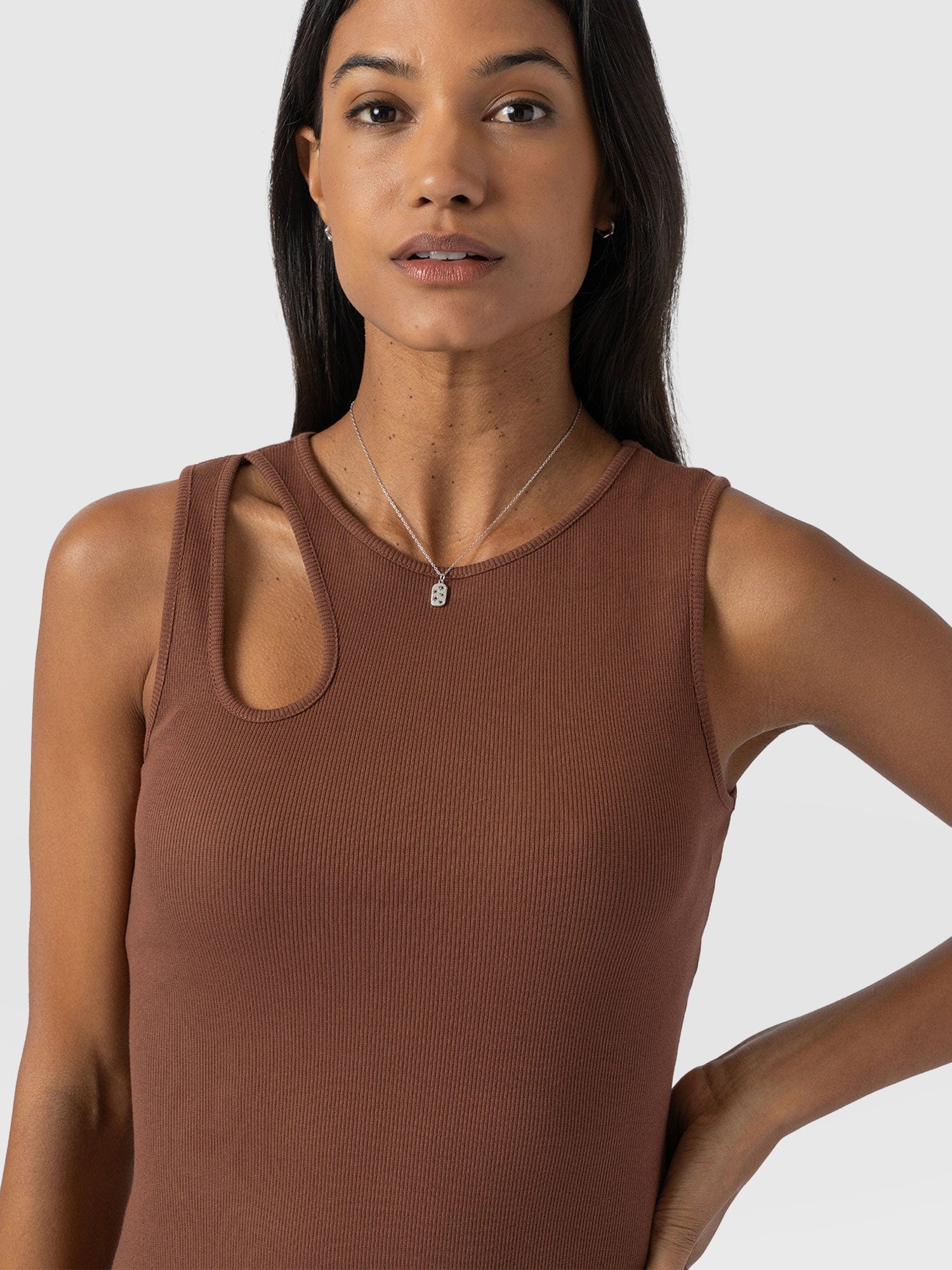 Axel Cut Out Dress - Russet Brown - Women's Dresss | Saint + Sofia® US