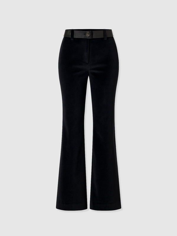 Axel Flared Pant - Black Velvet - Women's Pants | Saint + Sofia® USA