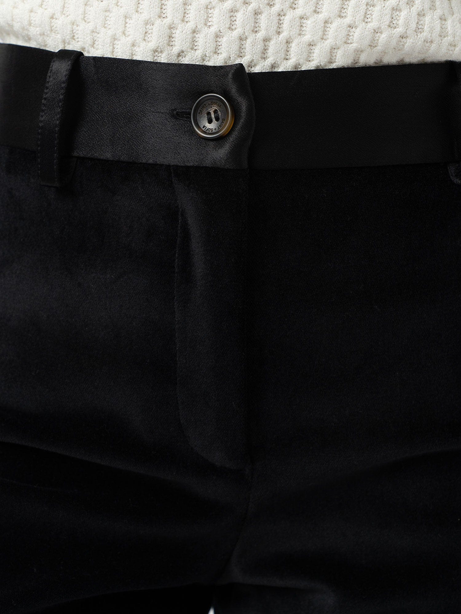 Axel Flared Pant - Black Velvet - Women's Pants | Saint + Sofia® USA