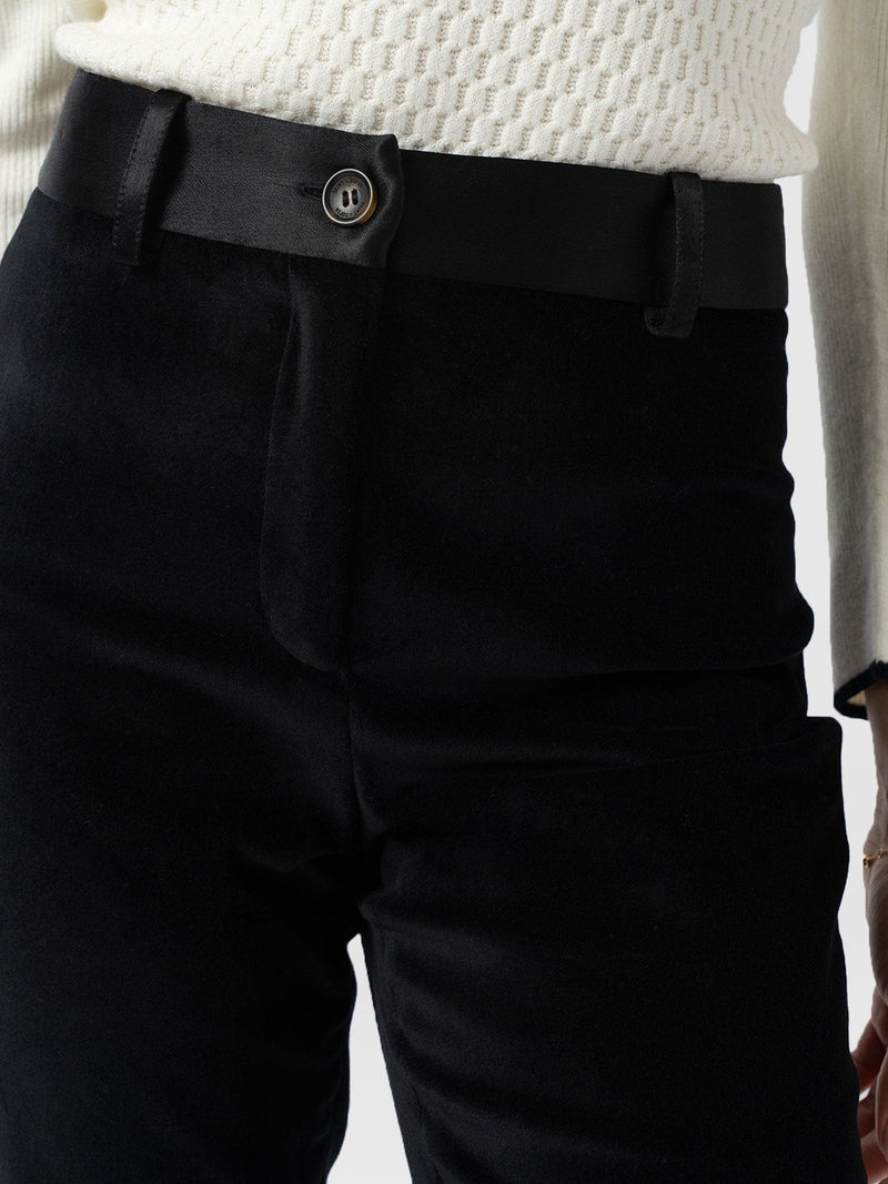 Axel Flared Pant - Black Velvet - Women's Pants | Saint + Sofia® USA