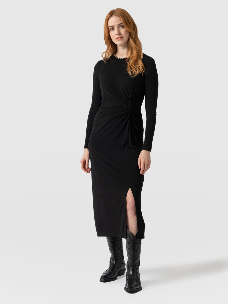 Bailey Knot Dress Black - Women's Dresses | Saint + Sofia® USA