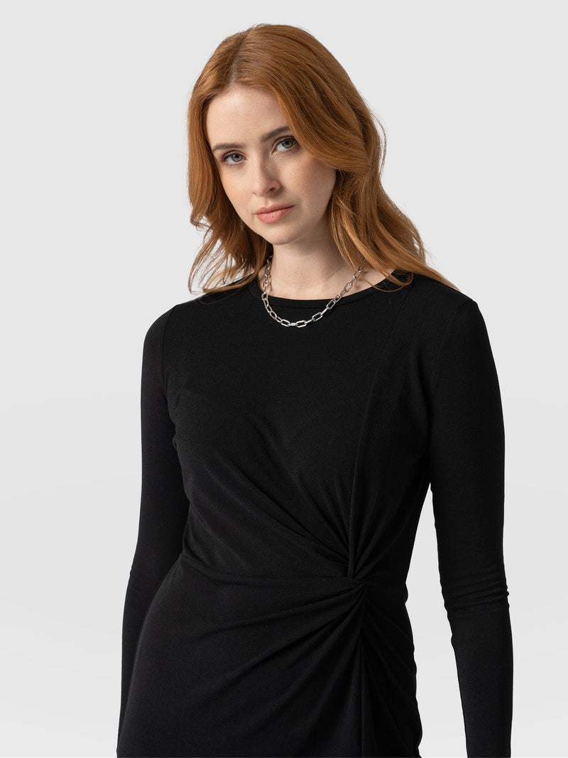 Bailey Knot Dress Black - Women's Dresses | Saint + Sofia® USA