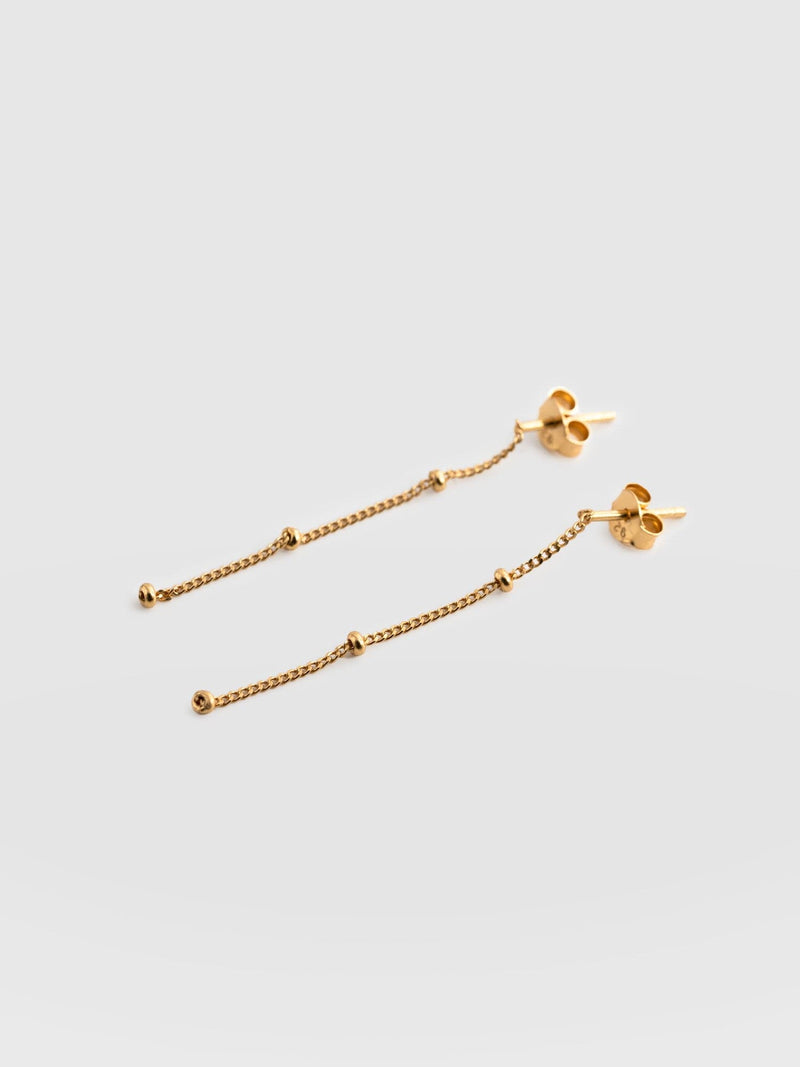 Ball Chain Drop Earrings Gold - Women's Jewellery | Saint + Sofia® USA