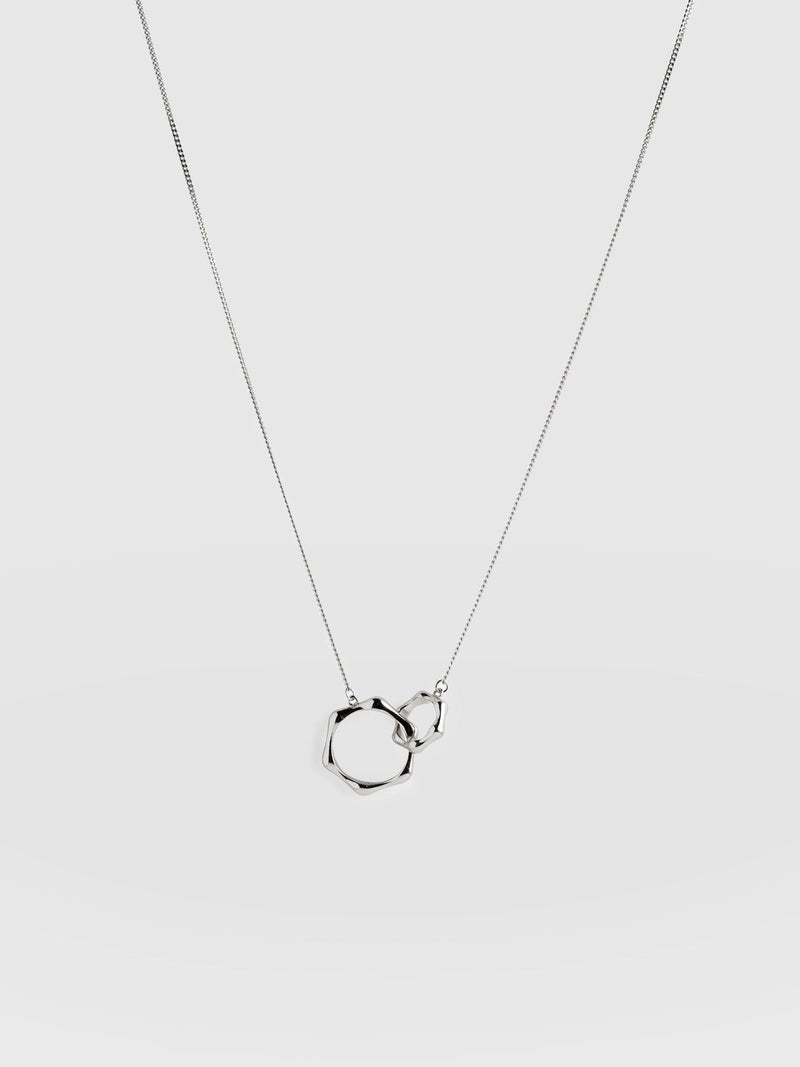 Bamboo Charm Necklace Silver - Women's Jewellery | Saint + Sofia® USA