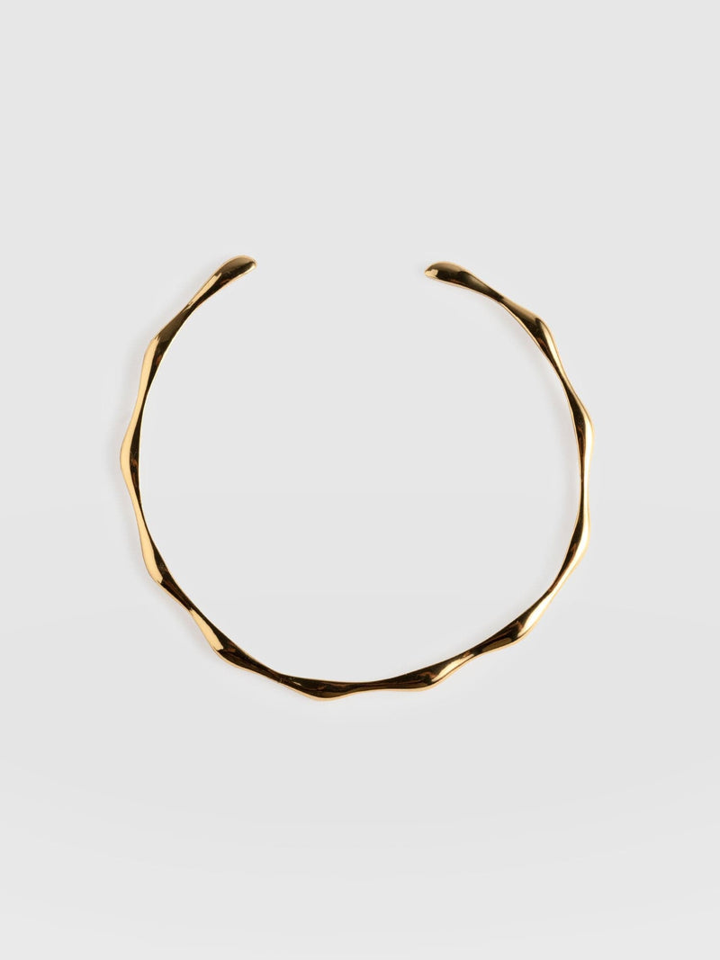 Bamboo Cuff Bangle Gold - Women's Jewellery | Saint + Sofia® USA