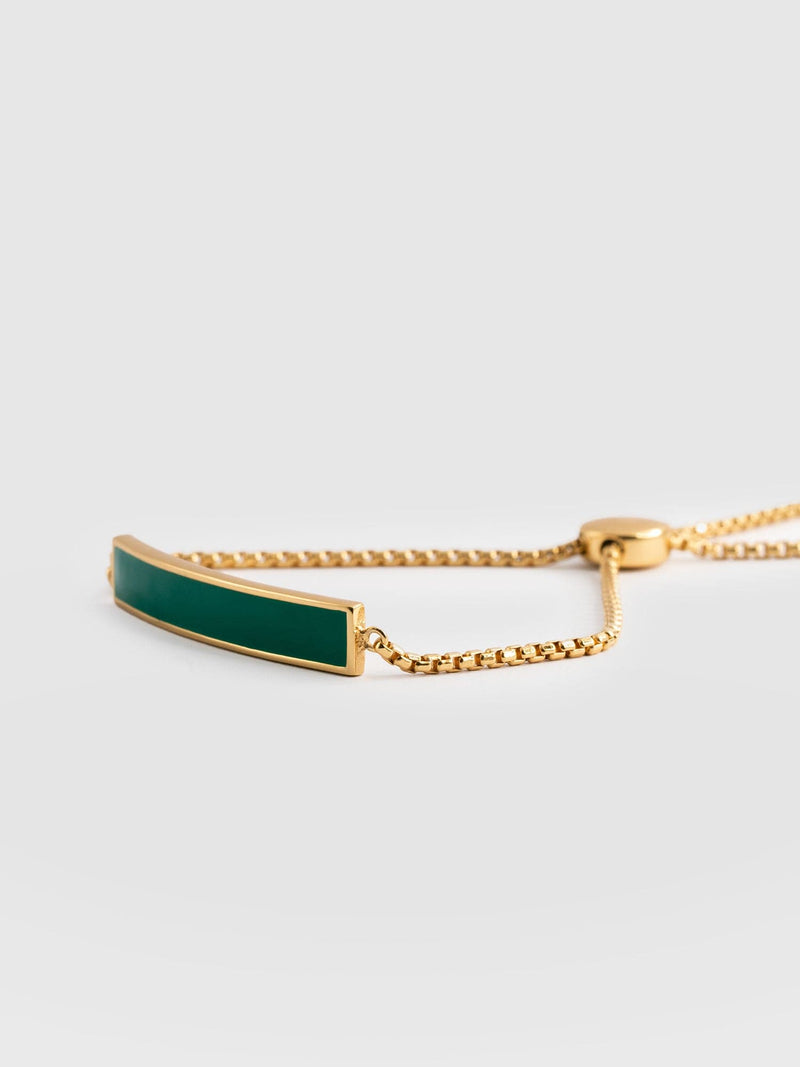 Bar Enamel Slider Bracelet Gold - Women's Jewellery | Saint + Sofia® USA