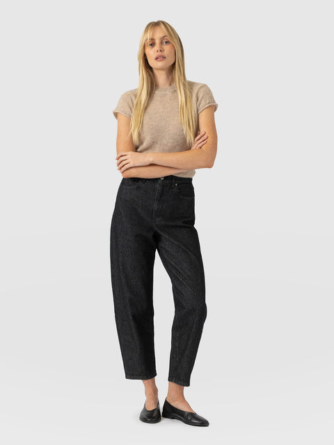 Barrel Leg Jean - Black - Women's Jeans | Saint and Sofia® USA