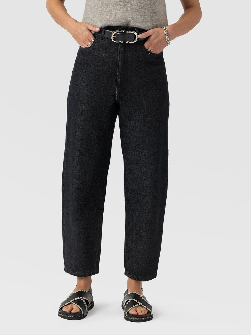 Barrel Leg Jean - Black - Women's Jeans | Saint + Sofia® USA