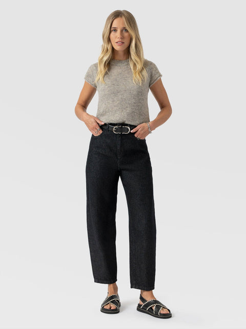 Barrel Leg Jean - Black - Women's Jeans | Saint + Sofia® USA