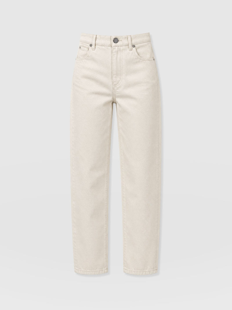 Barrel Leg Jean - Cream - Women's Denims | Saint and Sofia® USA