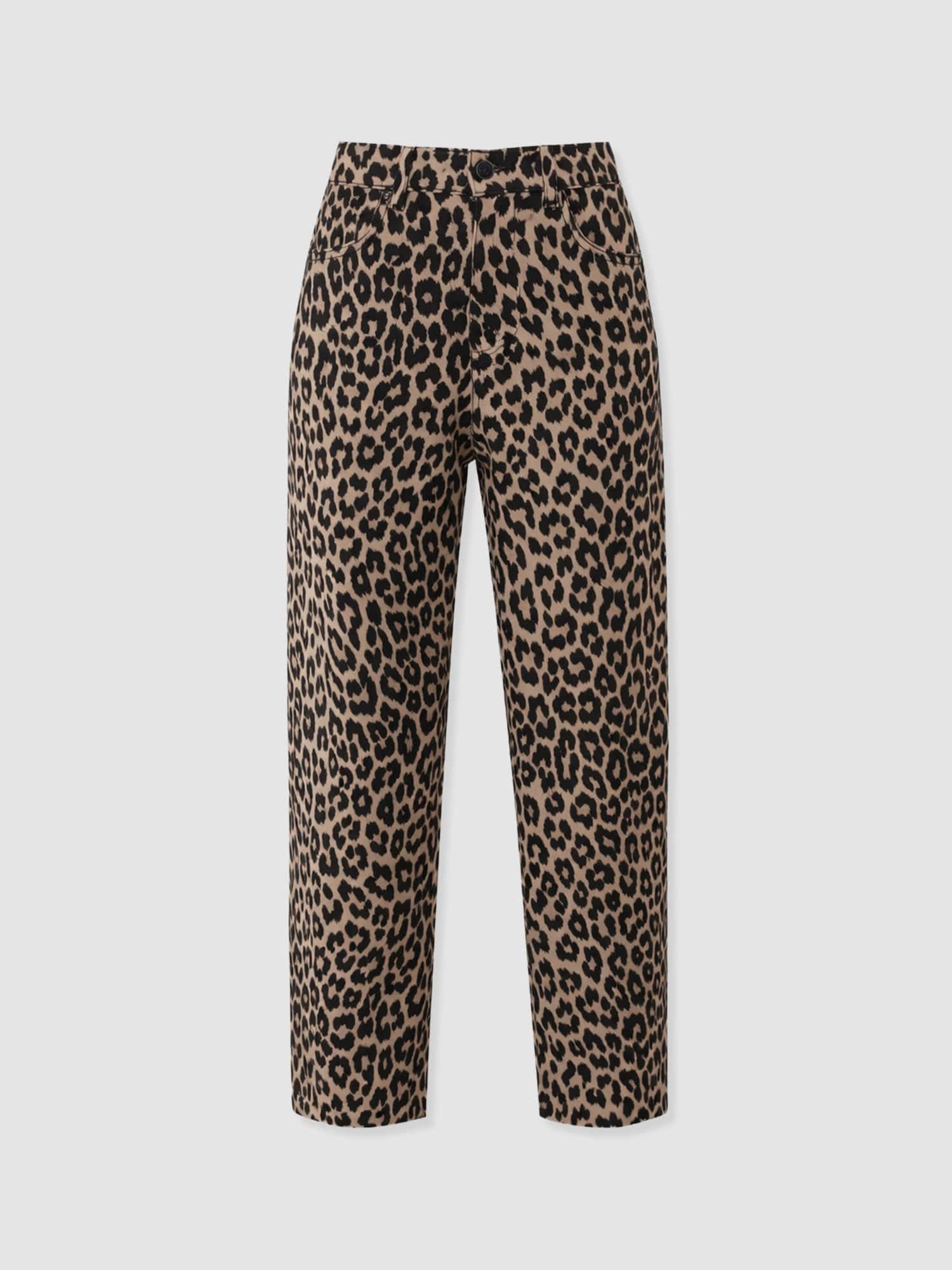 Barrel Leg Jean - Leopard - Women's Jeans | Saint + Sofia® USA