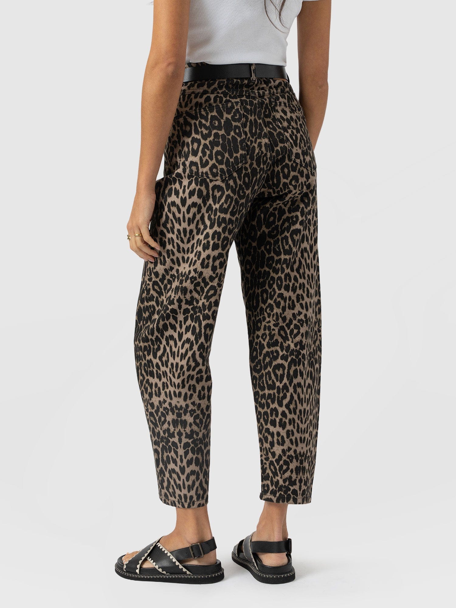 Barrel Leg Jean - Leopard - Women's Jeans | Saint + Sofia® USA