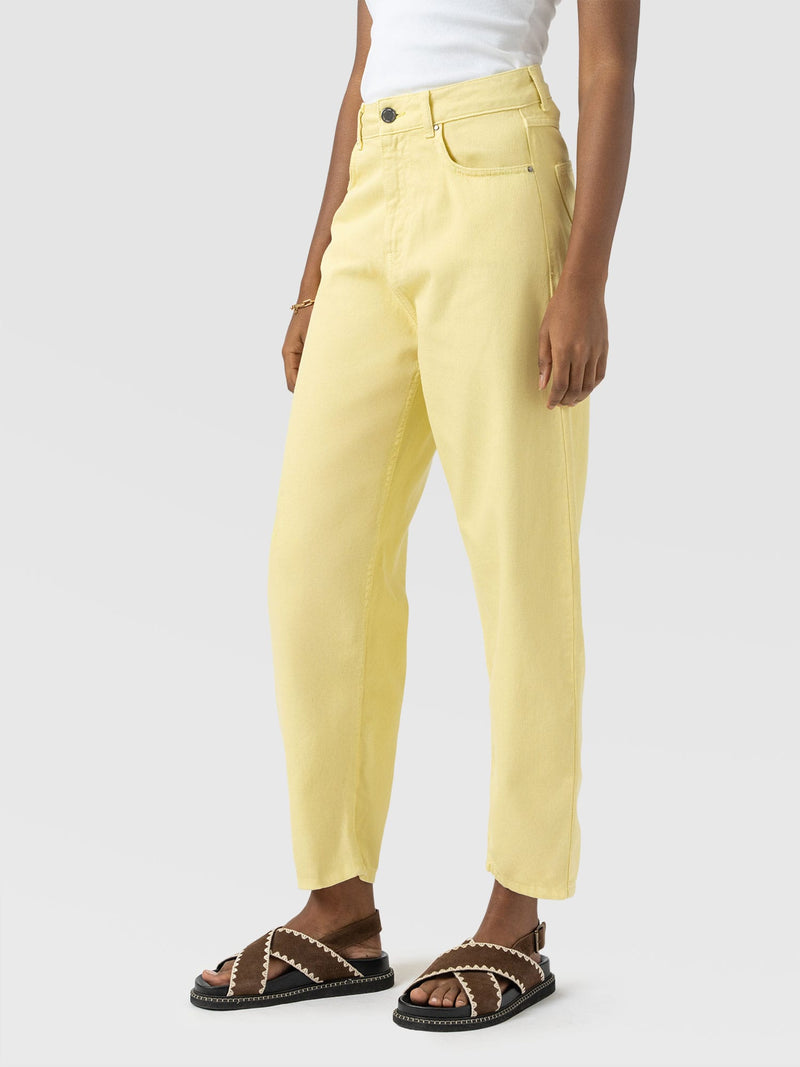 Barrel Leg Jean - Yellow - Women's Jeans | Saint + Sofia® USA