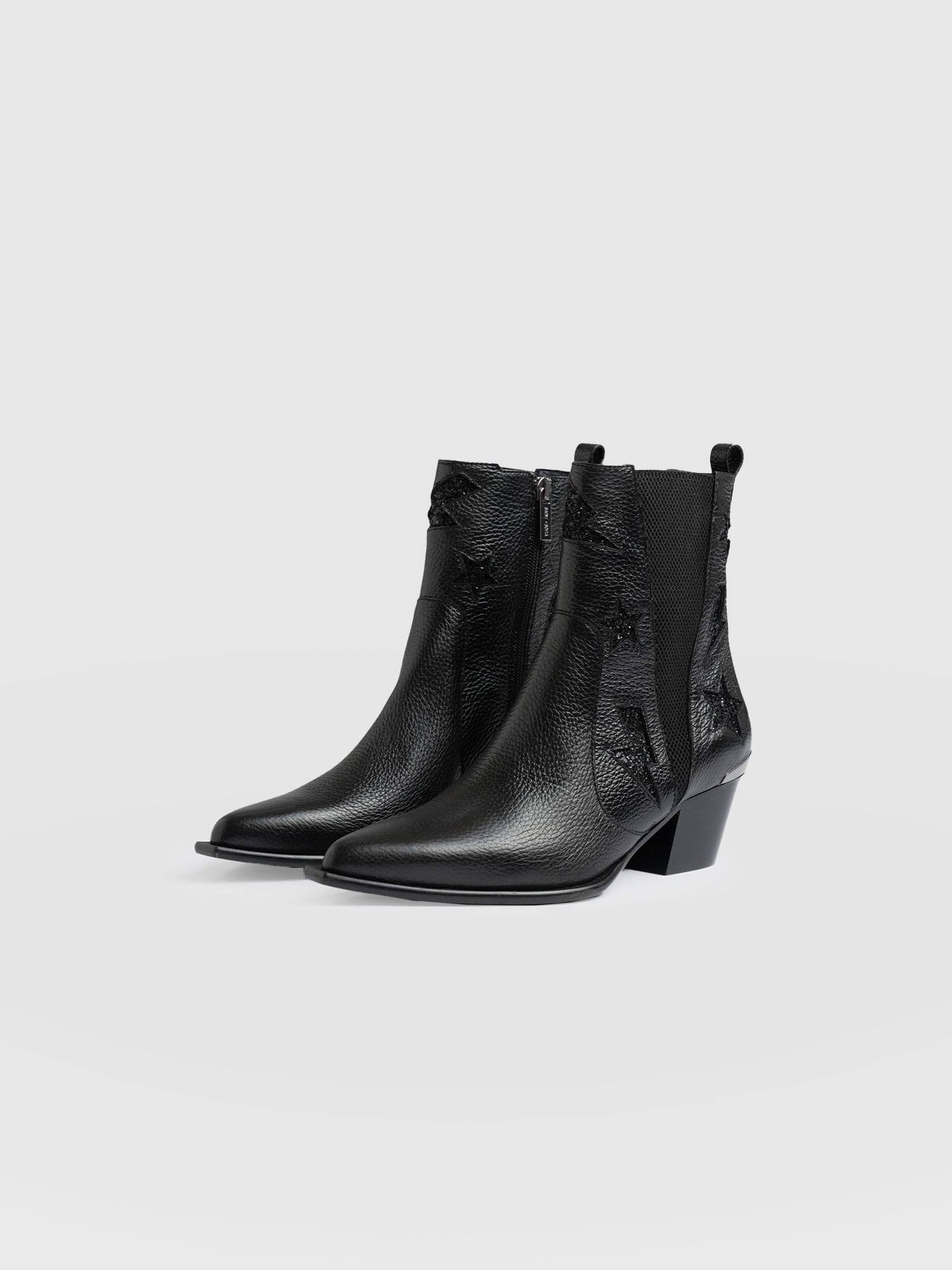 Billie Rock Boot Black - Women's Leather Boots | Saint + Sofia® US