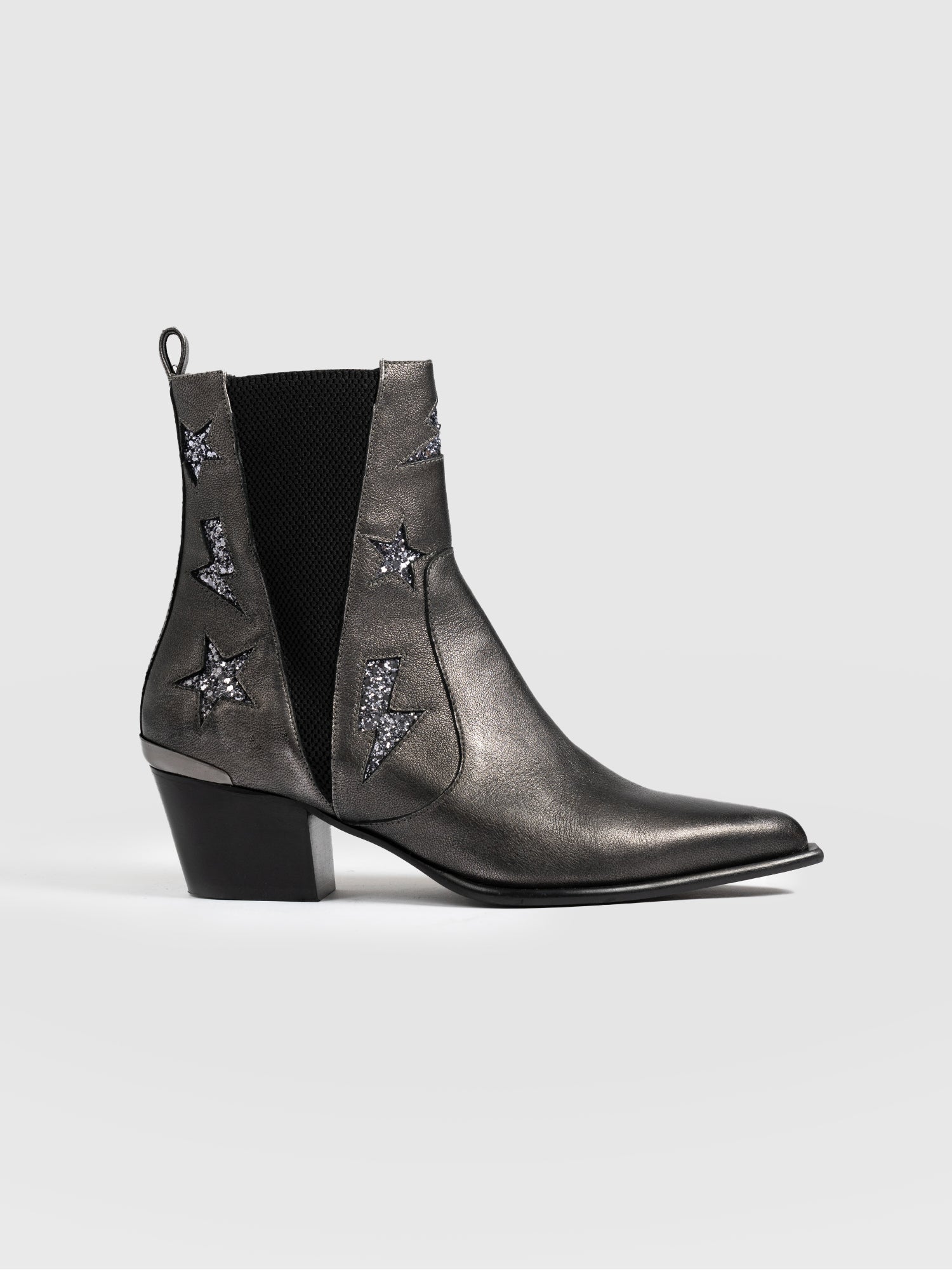 Billie Rock Boot Gunmetal - Women's Leather Boots | Saint + Sofia® UK