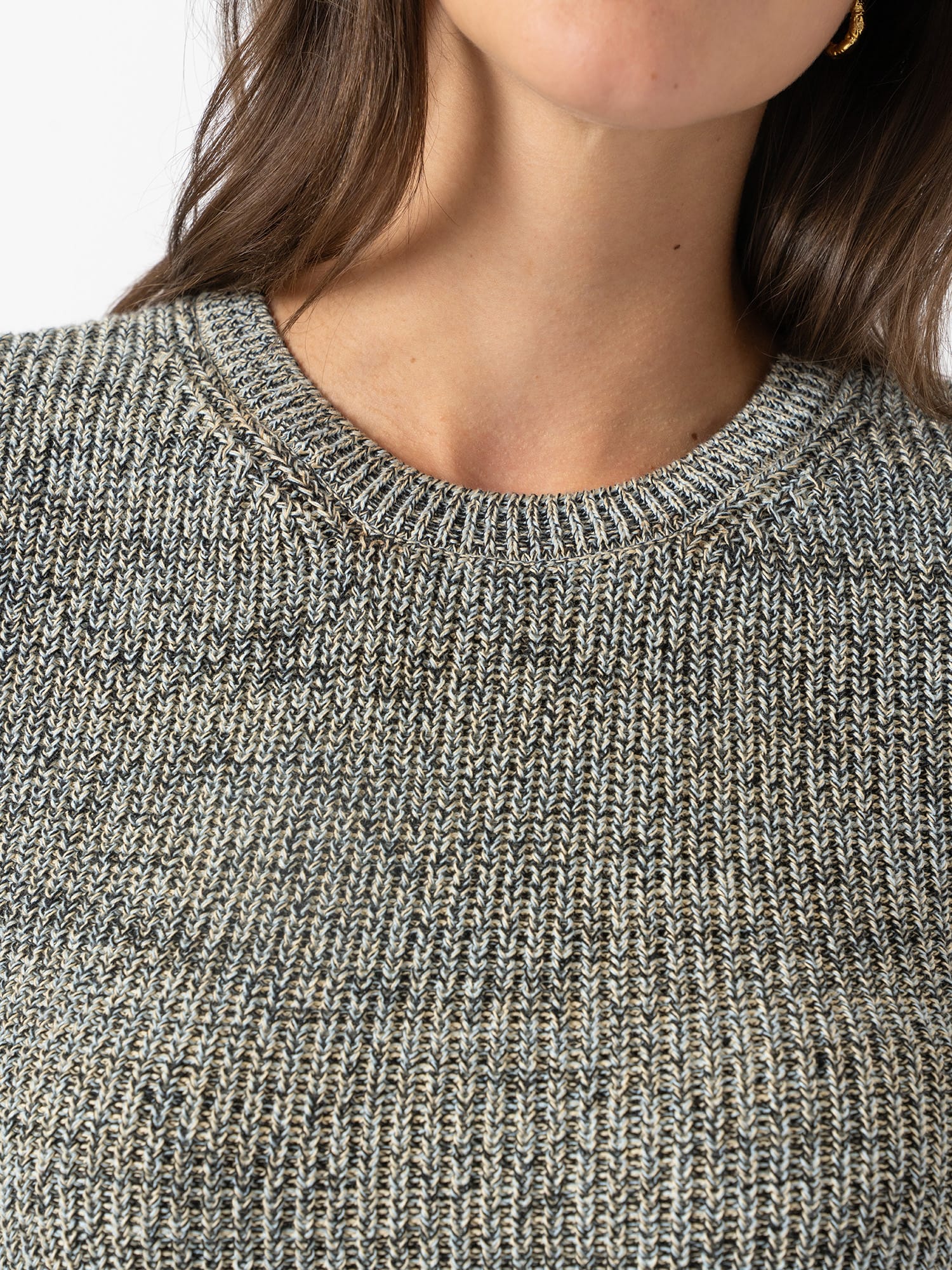 Blair Knit Tee - Black/Blue/Yellow - Women's Sweaters | Saint and Sofia® USA