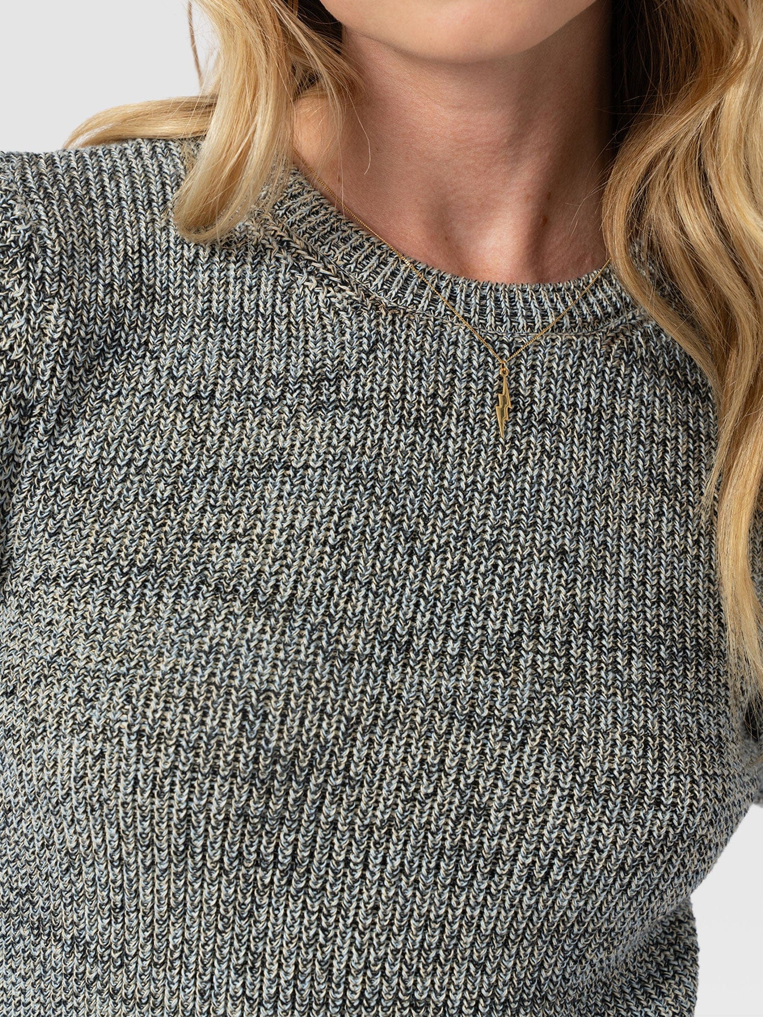 Blair Knit Tee - Black/Blue/Yellow - Women's Sweaters | Saint + Sofia® USA