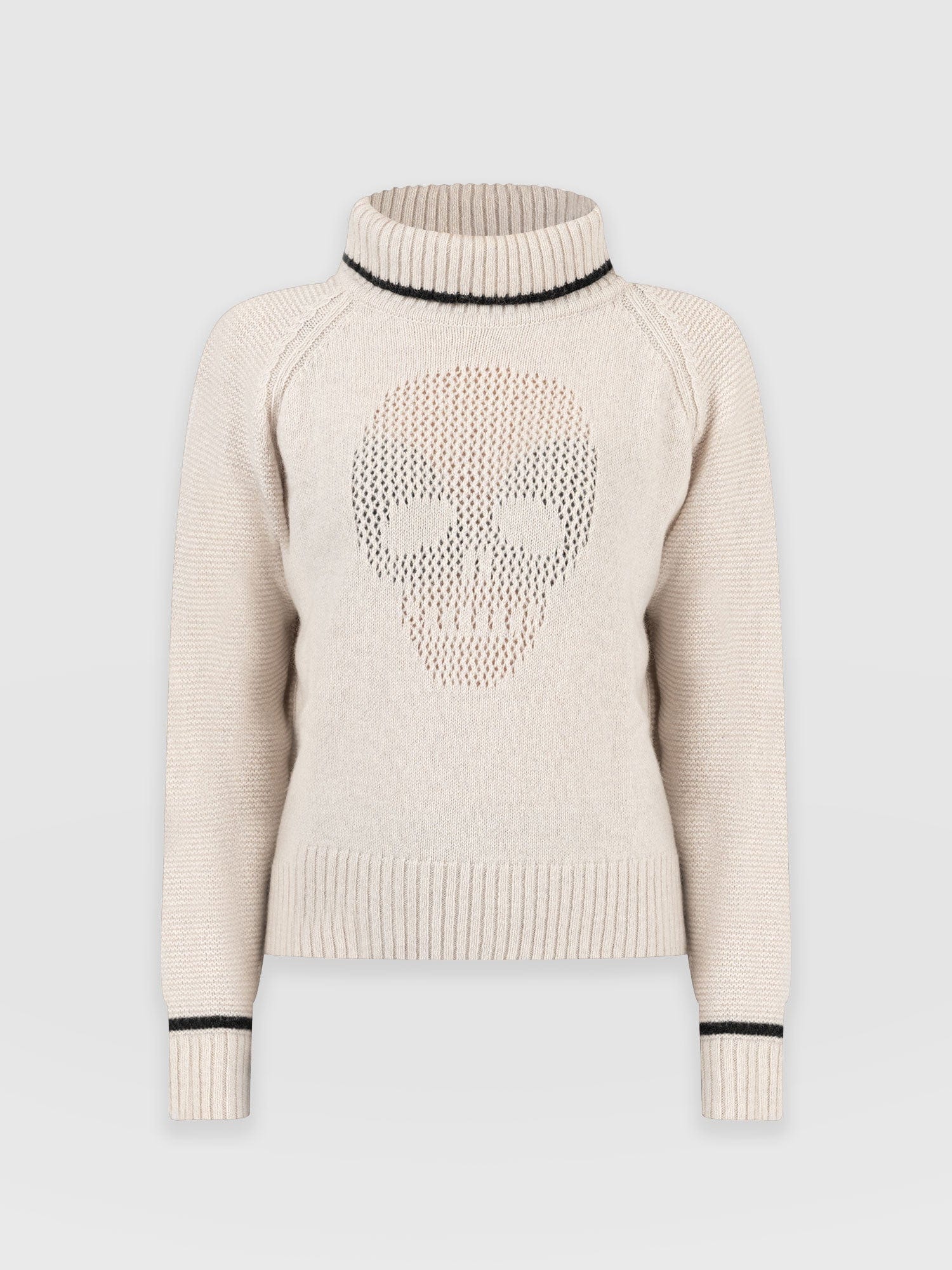 Blake Cashmere Skull Sweater Cream - Women's Sweaters | Saint + ...