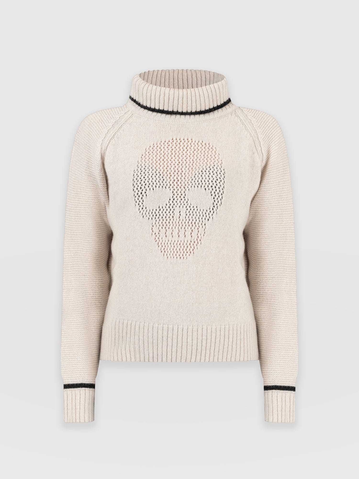 Blake Cashmere Skull Sweater Cream - Women's Sweaters | Saint + Sofia® USA