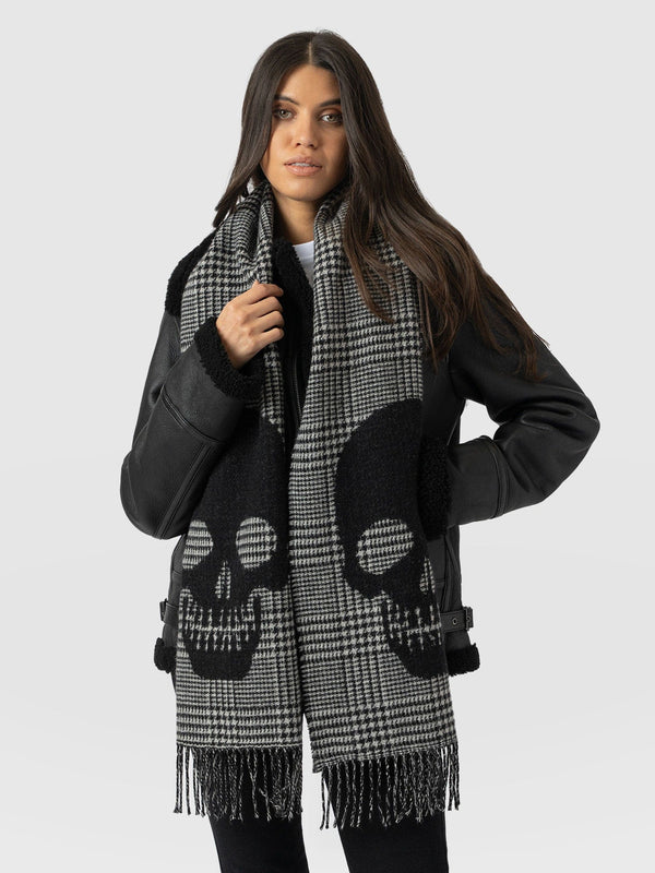 Blake Skull Scarf Black - Women's Scarves | Saint + Sofia® USA