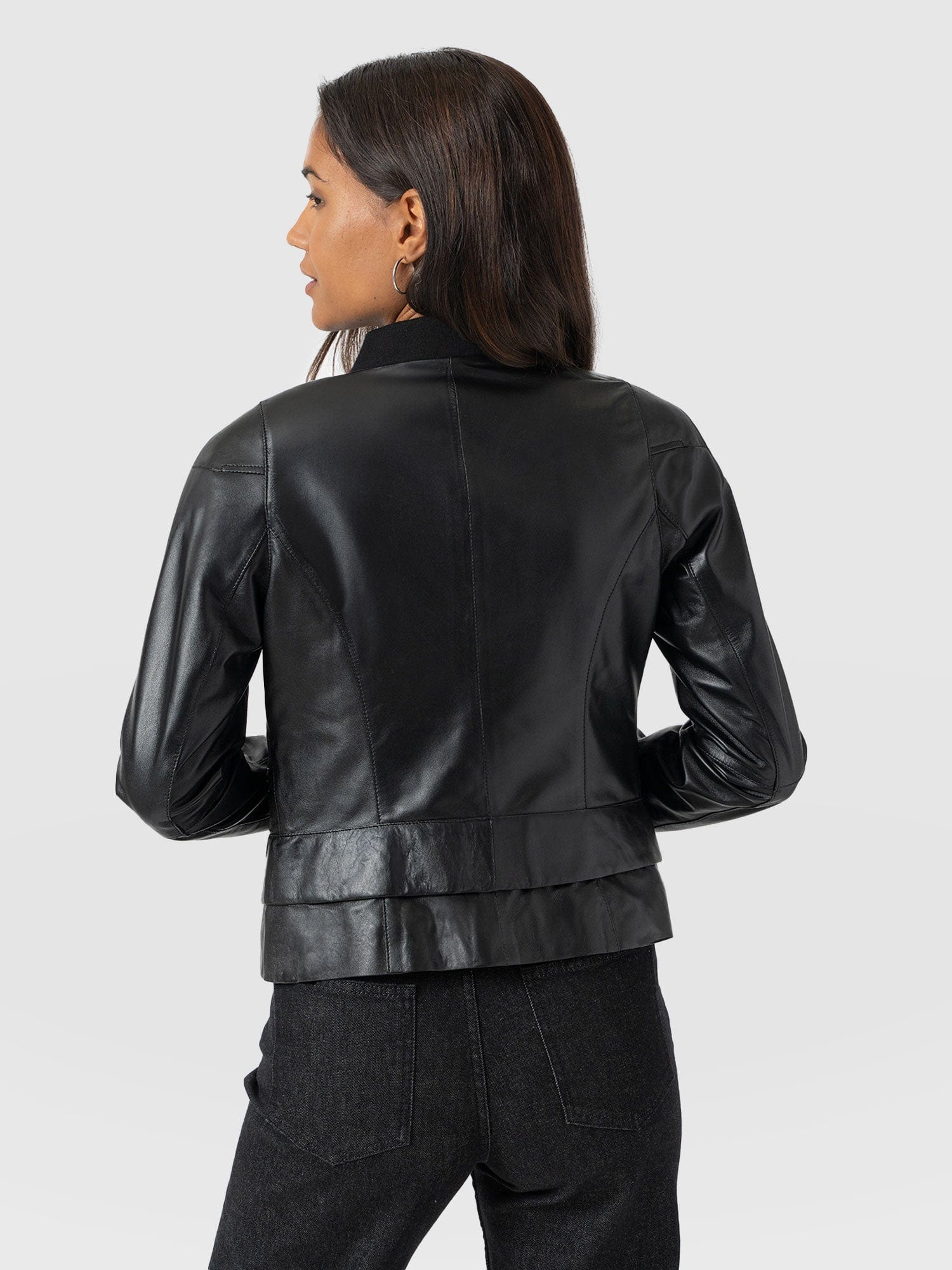 Blane Leather Jacket Black - Women's Leather Jackets | Saint + Sofia® USA