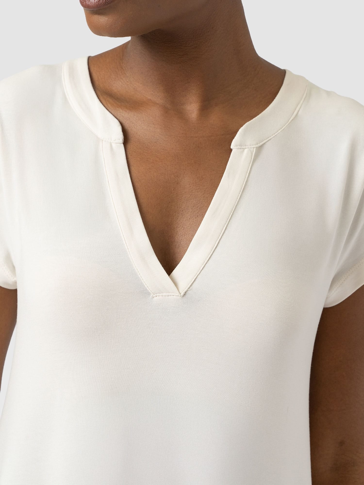 Bonnie V Neck Dress - Cream - Women's Dresses | Saint + Sofia® USA