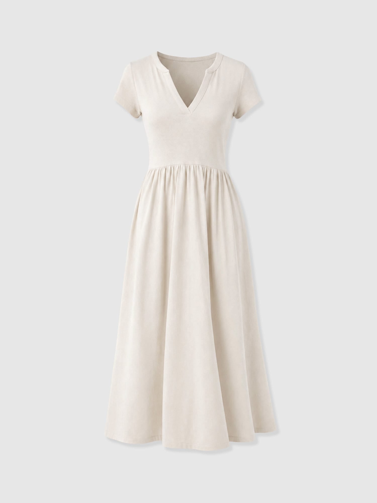 Bonnie V Neck Dress - Cream - Women's Dresses | Saint + Sofia® USA