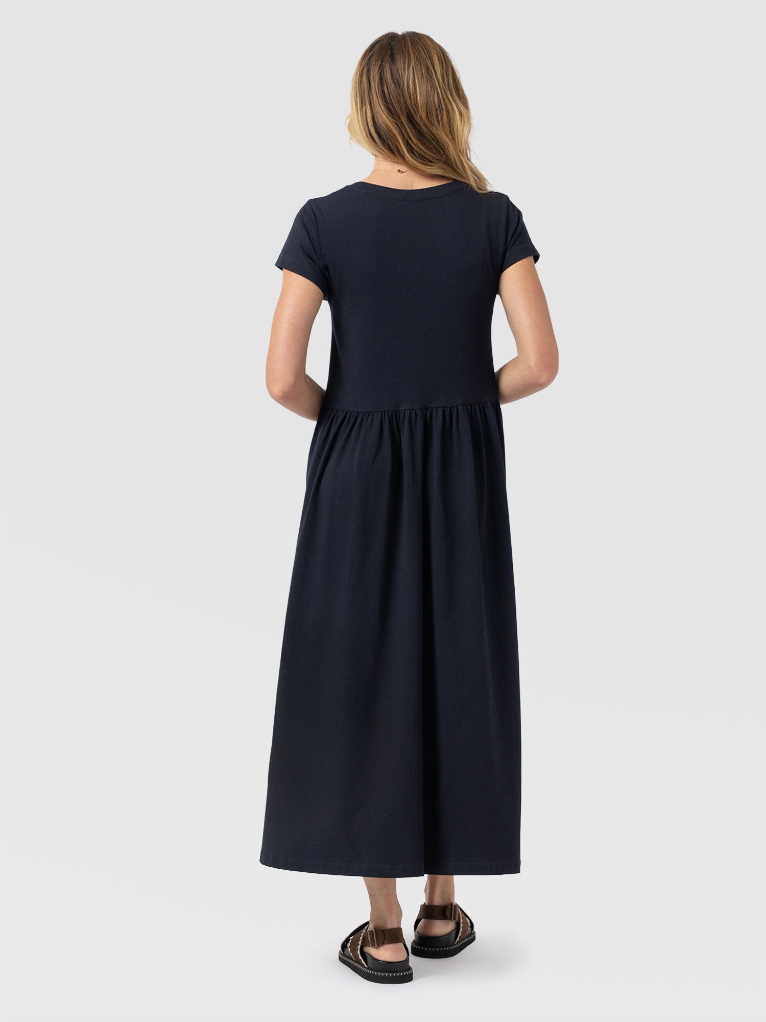 Bonnie V Neck Dress - Navy - Women's Dresses | Saint + Sofia® USA