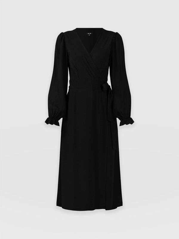 Bonnie Wrap Dress Black - Women's Dresses | Saint + Sofia® UK