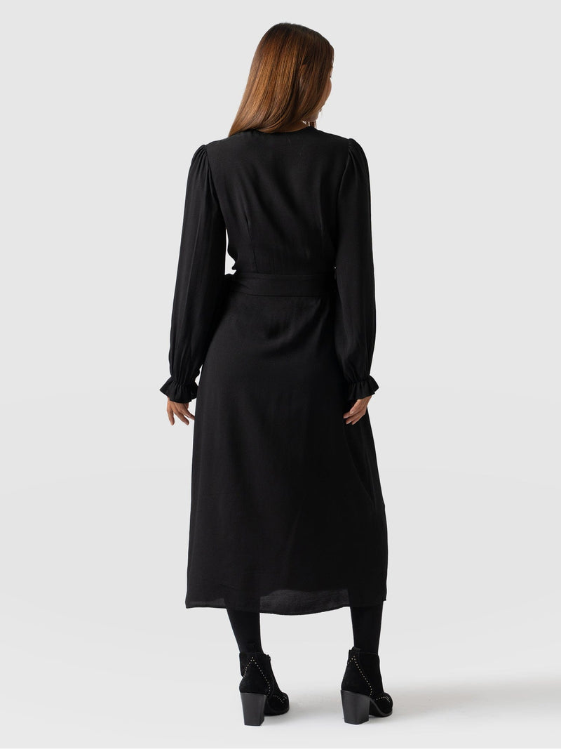 Bonnie Wrap Dress Black - Women's Dresses | Saint + Sofia® USA