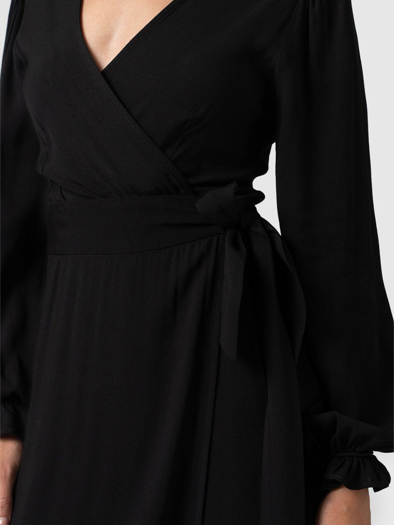 Bonnie Wrap Dress Black - Women's Dresses | Saint + Sofia® USA