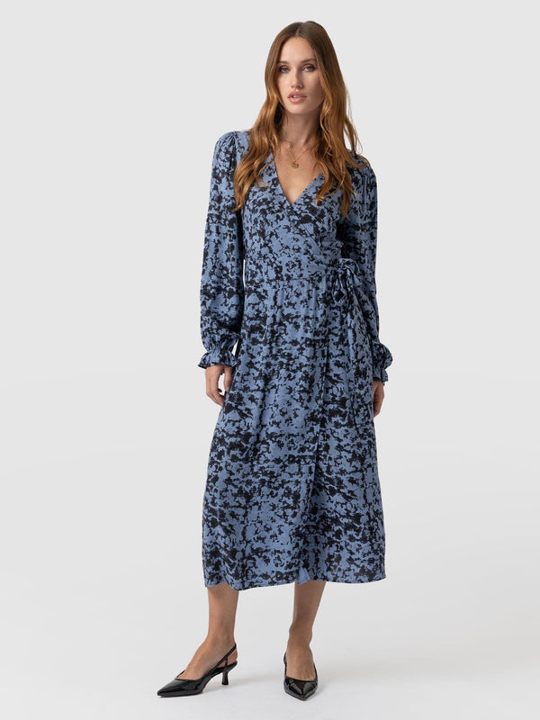 Bonnie Wrap Dress Blue Cloud - Women's Dresses | Saint + Sofia® USA