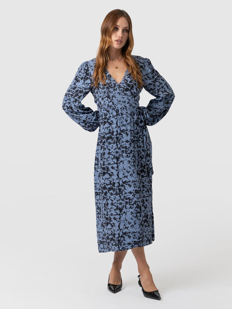 Bonnie Wrap Dress Blue Cloud - Women's Dresses | Saint + Sofia® USA